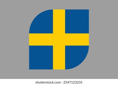 Schweden Flagge Zeichen, Schweden Flagge Vektorgrafik, Schweden Landesflagge ist ein Symbol der Freiheit, Nationale Schweden Flagge, Vektorgrafik
