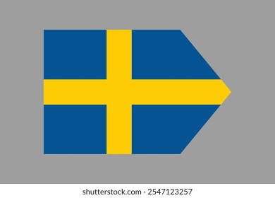 Schweden Flagge Zeichen, Schweden Flagge Vektorgrafik, Schweden Landesflagge ist ein Symbol der Freiheit, Nationale Schweden Flagge, Vektorgrafik
