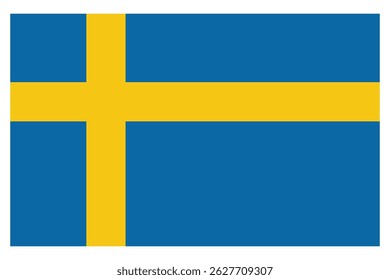 Schweden Flagge Zeichen, Schweden Flagge Vektorgrafik, Schweden Landesflagge ist ein Symbol der Freiheit, Nationale Schweden Flagge, Vektorgrafik