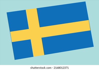 vector de ilustración simple de la bandera de Suecia