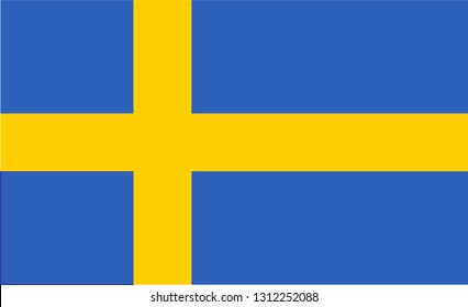 Sweden flag. Simple vector Sweden flag