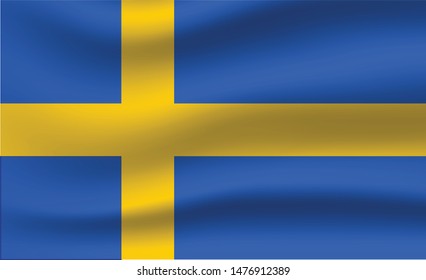 Sweden flag. Simple vector Sweden flag