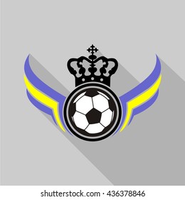 Sweden flag with soccer ball team