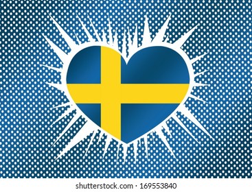 Sweden Flag themes idea design in Vector illustration