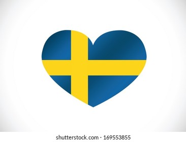 Sweden Flag themes idea design in Vector illustration