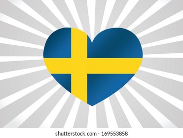 Sweden Flag themes idea design in Vector illustration