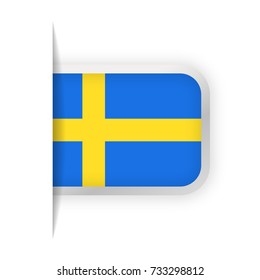 Sweden Flag Vector Bookmark Icon - Illustration