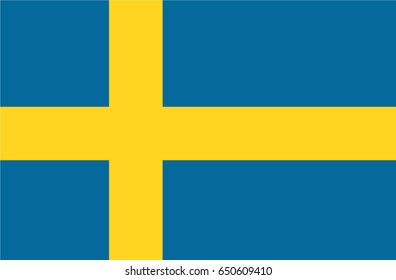 Sweden Flag  Vector EPS 10 illustration.