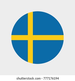 sweden flag vector icon illustration flat design