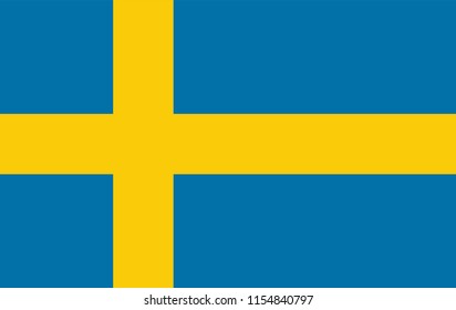 Sweden flag vector icon, simple, flat design for web or mobile app