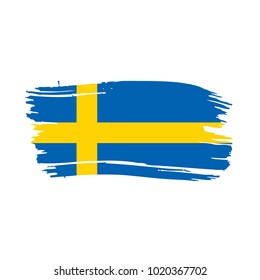Sweden flag, vector illustration