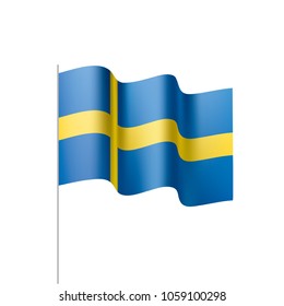 Sweden flag, vector illustration