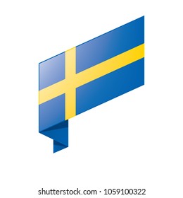 Sweden flag, vector illustration