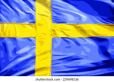 Sweden flag vector illustration