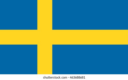 Sweden flag vector illustration