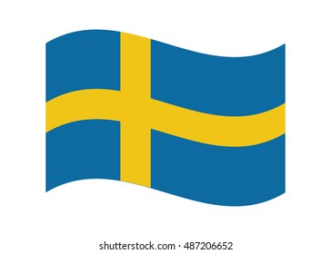 Sweden flag. Flag of Sweden. Vector illustration