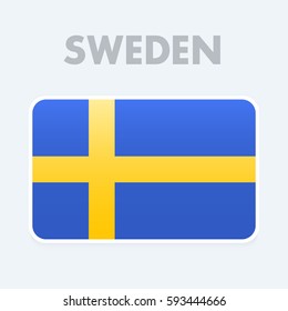 Sweden Flag vector illustration