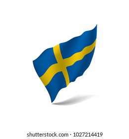 Sweden flag, vector illustration on a white background