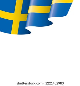 Sweden flag, vector illustration on a white background