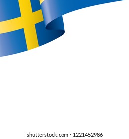 Sweden flag, vector illustration on a white background
