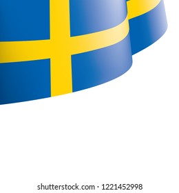 Sweden flag, vector illustration on a white background