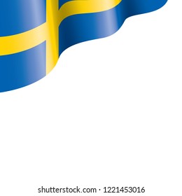 Sweden flag, vector illustration on a white background