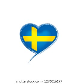 Sweden flag, vector illustration on a white background