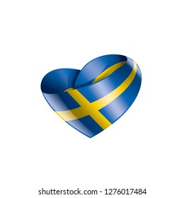 Sweden flag, vector illustration on a white background
