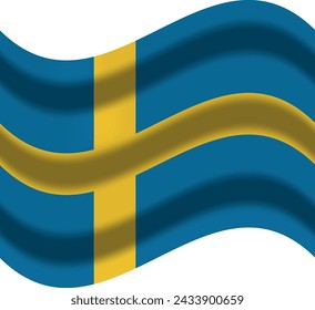Schweden Flagge mit Wind Icon