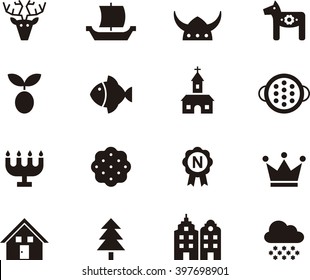 SWEDEN flat glyph icons