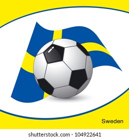 Sweden football on white background