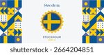 
Sweden gold with geometric Pattern
