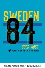 sweden good vibes,t-shirt design