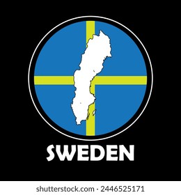 Sweden graphic print , Abstract fashion drawing and creative design for t-shirts, mugs, graphic tee, sweatshirt, cases, etc. Illustration in modern style for clothes.