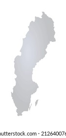 Sweden grey map. vector illustration