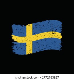 Sweden Grunge Distress Flags World countries Flags