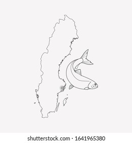 Sweden icon line element. Vector illustration of sweden icon line isolated on clean background for your web mobile app logo design.