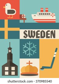 sweden icon set