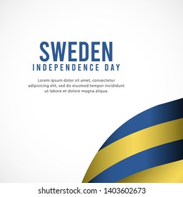 Sweden independence day vector template. design for banner, greeting cards or print.