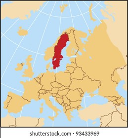 Sweden Locate Map
