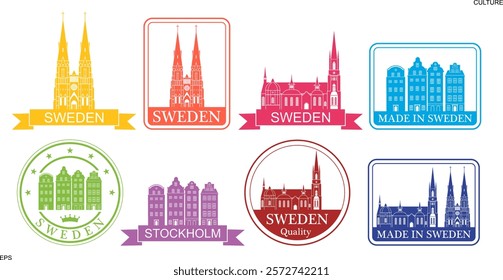 Sweden logo. Isolated Sweden on white background