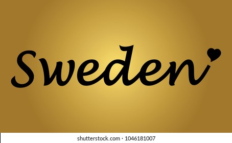 Sweden Logo Type Writing