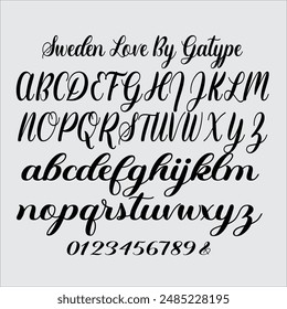 Sweden Love ist eine elegante Schriftart mit zeitgenössischem Ambiente und tadellosen Formens.