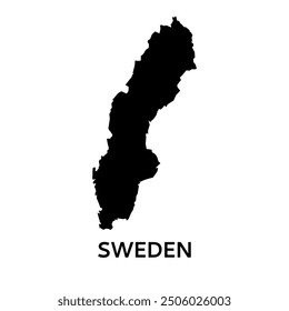 Sweden map. Abstract design, vector illustration	