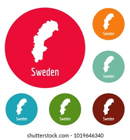 Sweden map in black. Simple illustration of Sweden map vector isolated on white background
