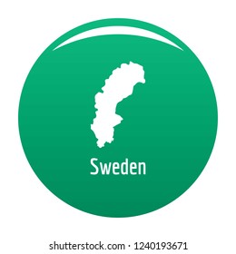 Sweden map in black. Simple illustration of Sweden map vector isolated on white background