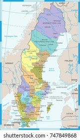 Sweden Map - Detailed Vector Illustration