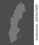 Sweden map dot on gray background.  Dotted map of Sweden for your design. Vector eps10.