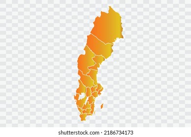 Sweden Map Gold Dust Color On White Background Png