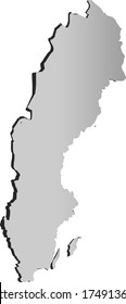 Sweden map high detailed vector